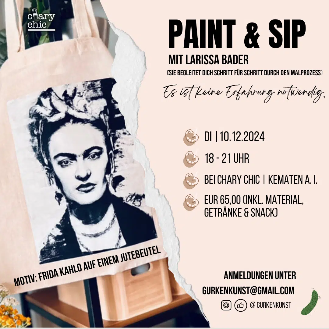 Paint & Sip, Paint & Sip Workshop, Grukenkunst, Larissa Sperr, Vintage Möbel, Upcycling, Interior, aus alt mach neu, Shabby chic