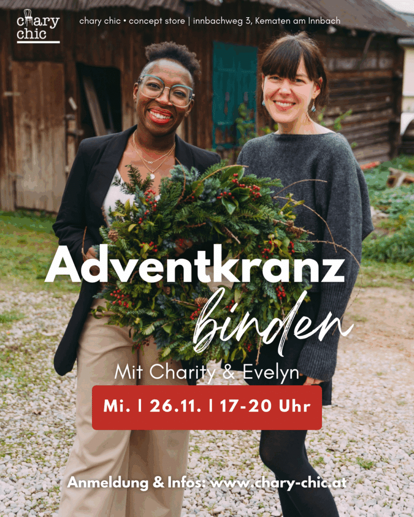 Adventkranz binden bei chary chic, Adventkranz, Weihnachtsworkshop, Christmas, Kematen am Innbach, aus alt mach neu, Vintage Shop, Concept Store