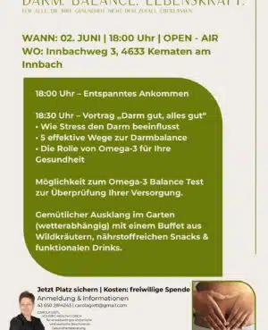 Darmgesundheit, Balance, Omega 3, Zellgesundheit