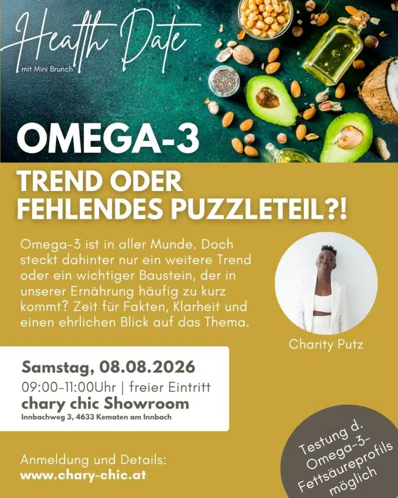 Omega 3, Testbasierte Ernährung, Testbasierte Gesundheitsvorsorge, Zinzino, Zellgesundheit, Stille Entzündungen, Brainfog, Müdigkeit, Longevity, Omega-3, health Date